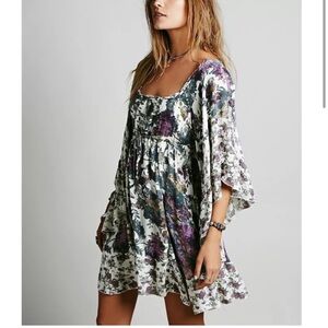 Free People Summer Dress Intricate Draped Mini Woven Tunic